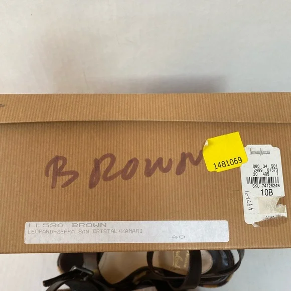 Christian Louboutin Ron Ron Zeppa Leopard Pony Calf Hair Wedge size 40